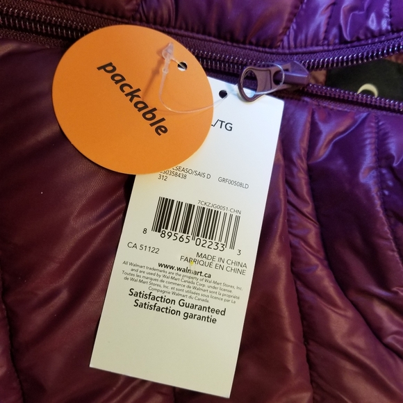 George Women's Packable Puffer New With Tags - Picture 7 of 7